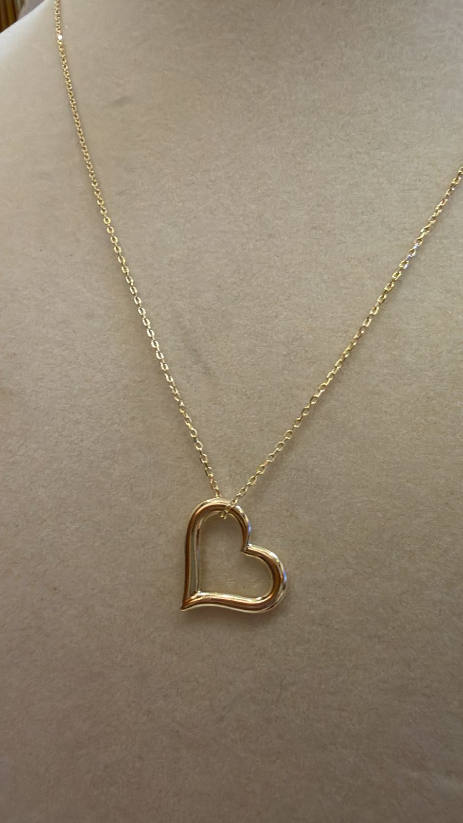 CADENA CORAZON 1.7GR 10K